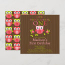 Buscar 1r del búho invitaciones de cumpleaños Lindo