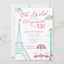 Buscar parís invitaciones de cumpleaños Azul