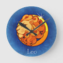 Buscar símbolo leo relojes de pared Astrología