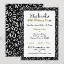 Buscar edad 40 invitaciones General y unisex