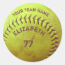 Buscar bola amarilla pegatinas Softball