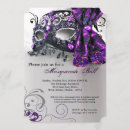 Buscar máscara púrpura invitaciones Bola
