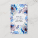Buscar flores azules tarjetas de visita Boho