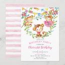 Buscar del mono invitaciones de cumpleaños Chica