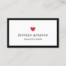 Buscar corazón rojo tarjetas de visita Minimalista
