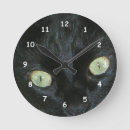 Buscar ojos verdes relojes de pared Felino