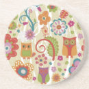 Buscar búho del dibujo animado posavasos Animal