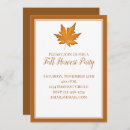 Buscar hoja de arce invitaciones Oro