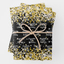 Buscar negro oro papel de regalo Nombre