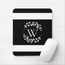 Buscar monograma floral alfombrillas de raton Minimalista