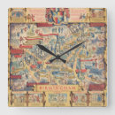 Buscar vintage mapas relojes de pared Mapa de inglaterra
