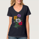 Buscar flores rojas y blancas camisetas Acuarela