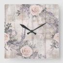 Buscar rosas vintage relojes de pared Rústico