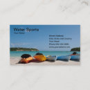 Buscar deportes acuáticos tarjetas de visita Agua