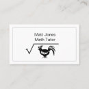 Buscar matemáticas tarjetas de visita Tutoría