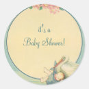 Buscar cigüeña y bebé pegatinas Azul