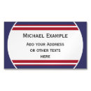 Buscar rayas azules y blancas tarjetas de visita Nombre