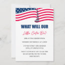 Buscar de julio invitaciones embarazada bebe Blanco rojo y azul