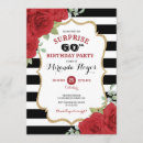 Buscar rayas negras y rojas invitaciones Floral