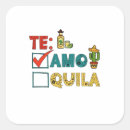 Buscar cinco pegatinas Tequila