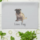 Buscar pug paños de cocina Perro