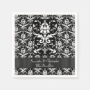 Buscar damasco blanco y negro servilletas Invitados