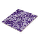 Buscar flor violeta azulejos Blanco