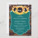Buscar girasol boda invitaciones Madera