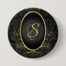Buscar y damasco negro pins Elegante