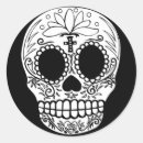 Buscar cráneo blanco y negro pegatinas Cráneo de azúcar