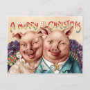 Buscar cerdo navidad postales Vintage