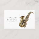 Buscar saxofonista tarjetas de visita Saxofón
