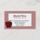 Buscar manzana roja tarjetas de visita Volver a la escuela