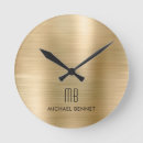 Buscar metálico relojes de pared Monogramado