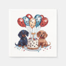 Buscar dachshund servilletas de papel Cachorro