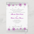 Buscar copos de nieve de plata invitaciones Púrpura