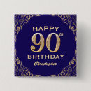 Buscar 90 años chapas Fiesta de cumpleaños