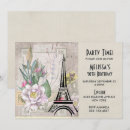 Buscar torre eiffel del vintage invitaciones Francés