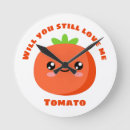 Buscar tomates relojes de pared Divertido