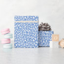 Buscar huellas papel de regalo Azul