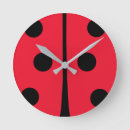 Buscar mariquitas relojes de pared Rojo
