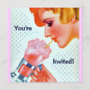 Buscar milkshake invitaciones Retro