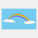 Buscar nubes rectangulares pegatinas Arco iris