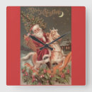 Buscar navidad del feliz relojes de pared Santa