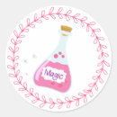 Buscar magia redondas pegatinas Chica