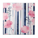 Buscar rayas azules azulejos Floral