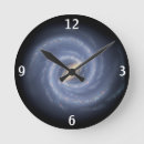 Buscar galaxia relojes de pared Negro