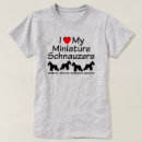 Buscar silueta del schnauzer camisetas Corazón