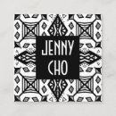 Buscar geométrico blanco y negro tarjetas de visita Minimalista