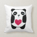 Buscar corazones de la panda cojines General y unisex